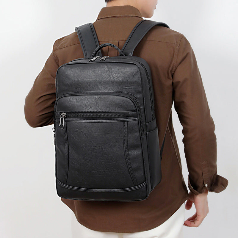 Elegant Backpack Made of Faux Leather with Multiple Compartments Stornfield
