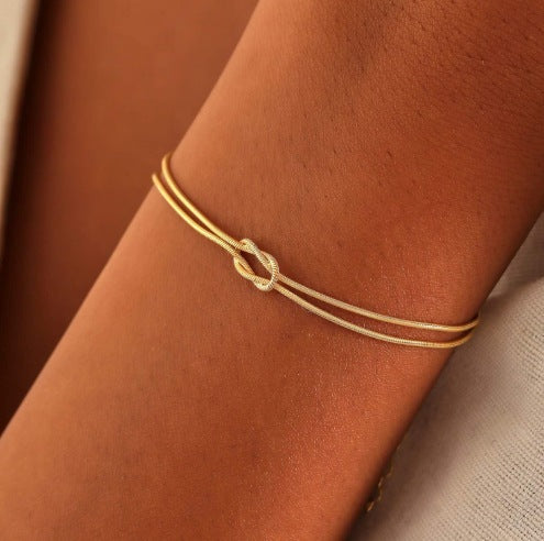 Elegant Dual-Strand Knot Bracelet Stornfield