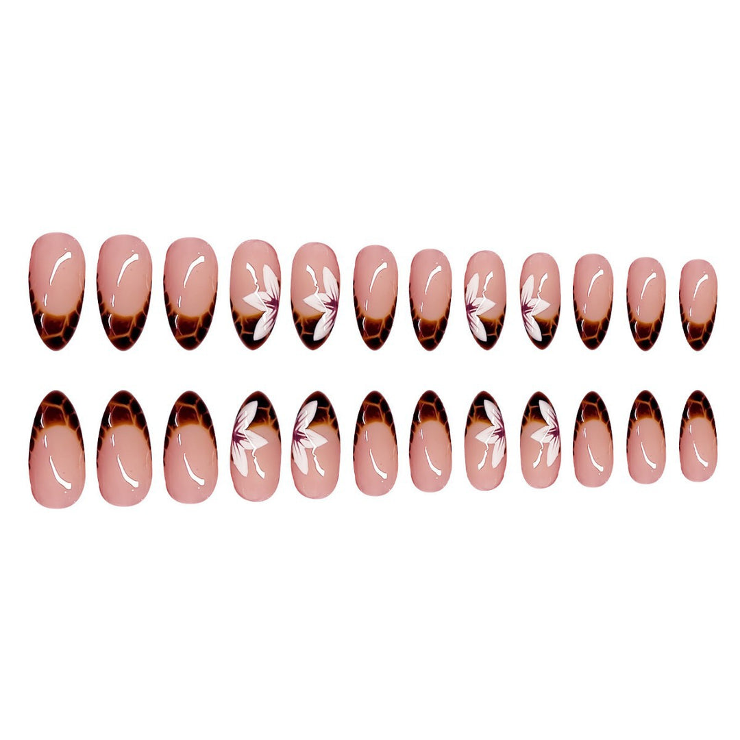 Artistic Floral Ombre Press-On Nails Stornfield