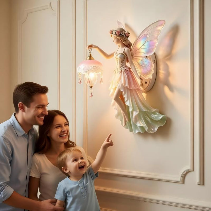 Decorative fairy figure with LED light Stornfield