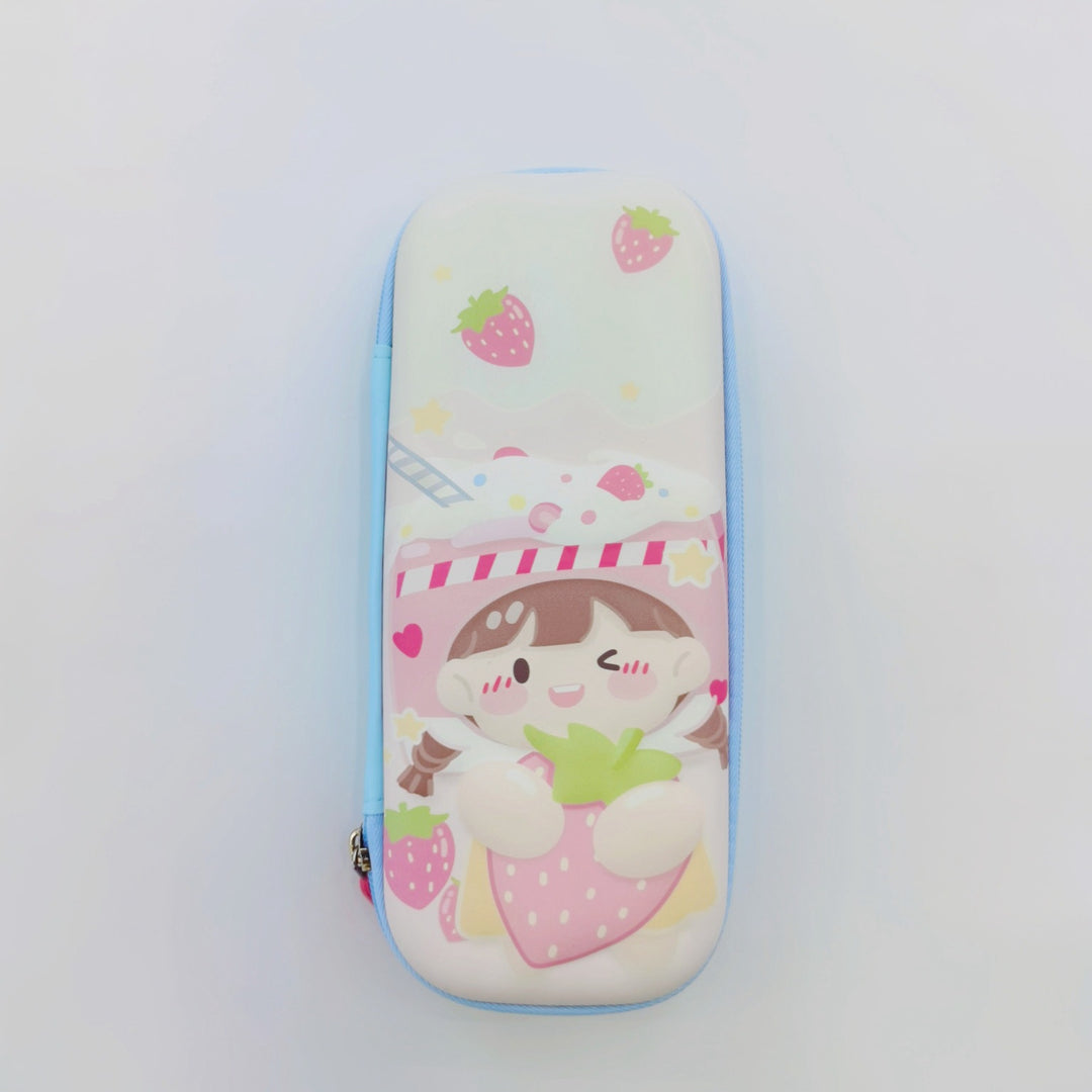 Strawberry-Themed Multifunctional Pencil Case