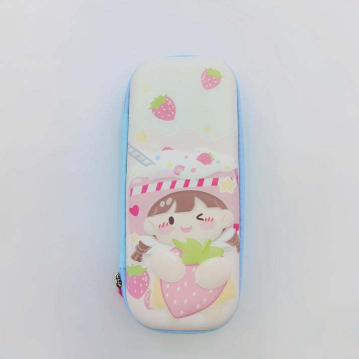 Strawberry-Themed Multifunctional Pencil Case