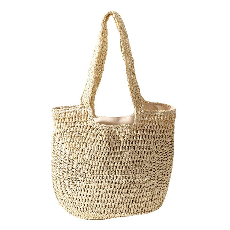 Handmade straw bag with comfortable inner bag Stornfield