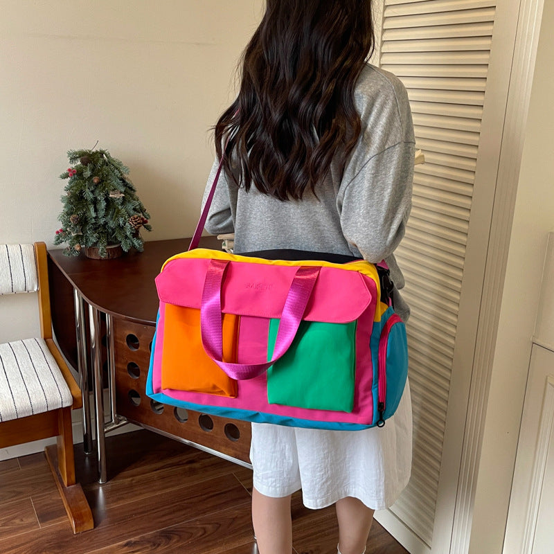 Multi-Compartment Colorful Travel Duffle Bag Stornfield