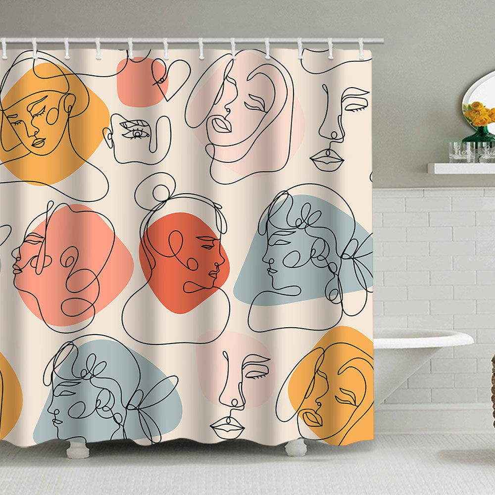 Abstract Botanical Print Shower Curtain Stornfield