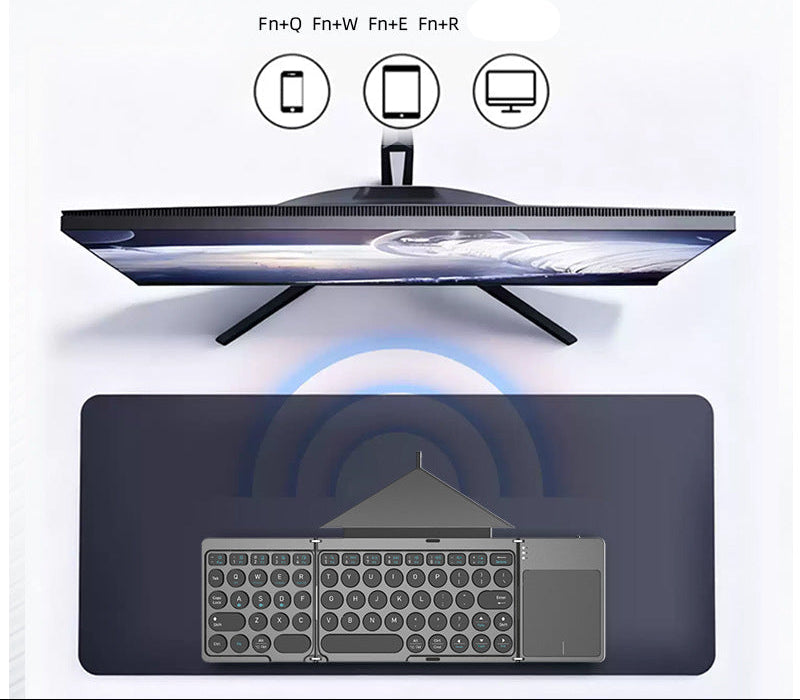 Ultra-Thin Bluetooth Folding Keyboard with Touchpad Stornfield