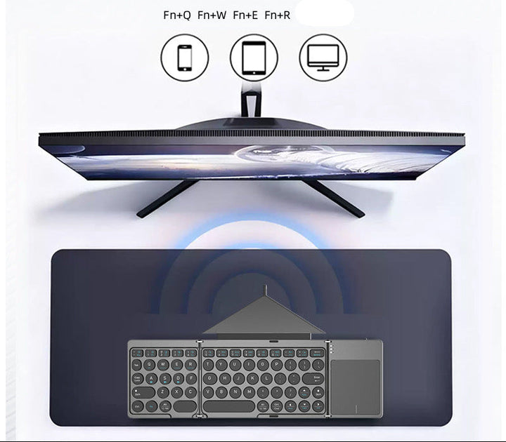Ultra-Thin Bluetooth Folding Keyboard with Touchpad Stornfield