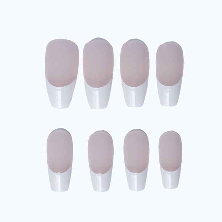 Elegant French Tip Acrylic Nail Set