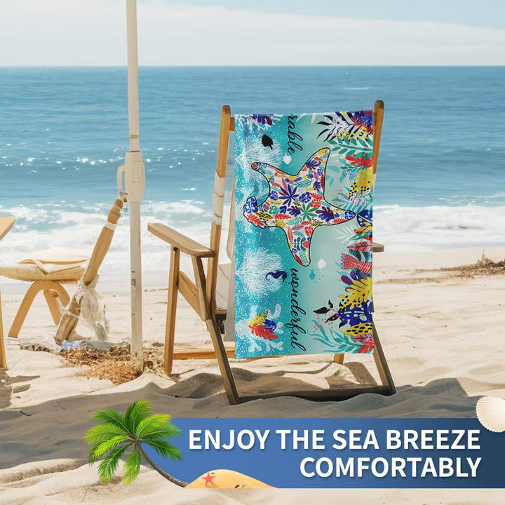 Women's beach towel with creative golf theme Stornfield