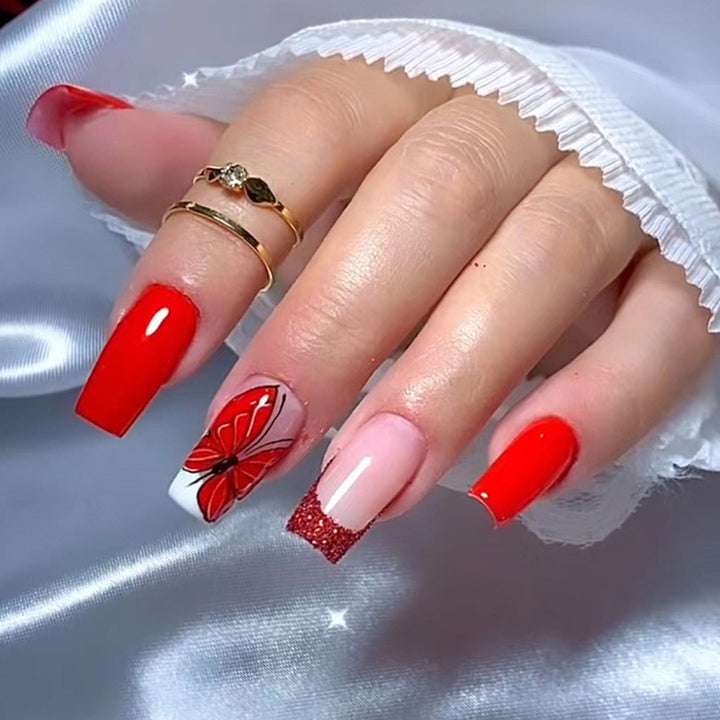 Artistic Butterfly Press-On Nail Art Stornfield