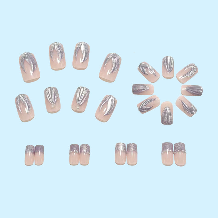 Luxury Aquamarine Design Press-On Nails Stornfield