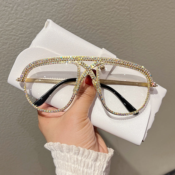 Women's Glamorous oversized Sunglasses with sparkling Crystal frame Stornfield