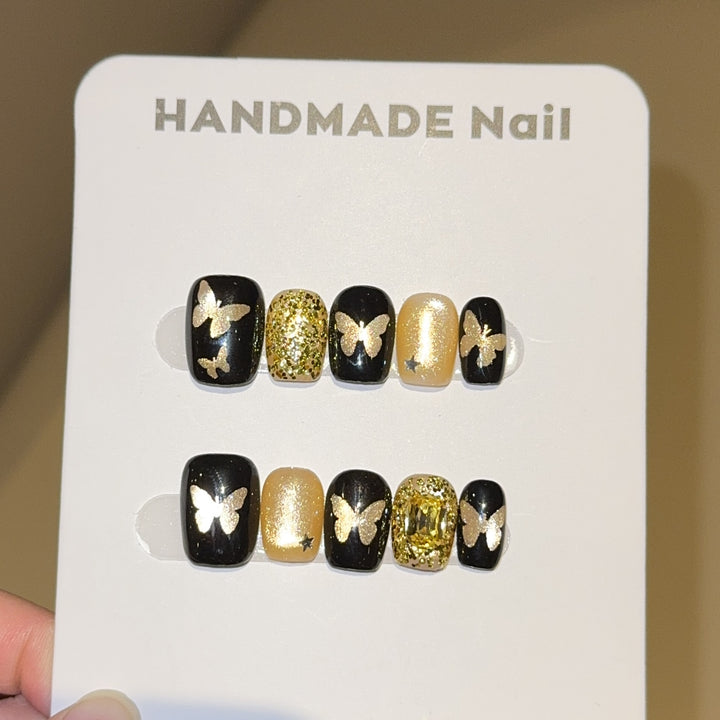 Artificial nails with elegant butterfly design Stornfield