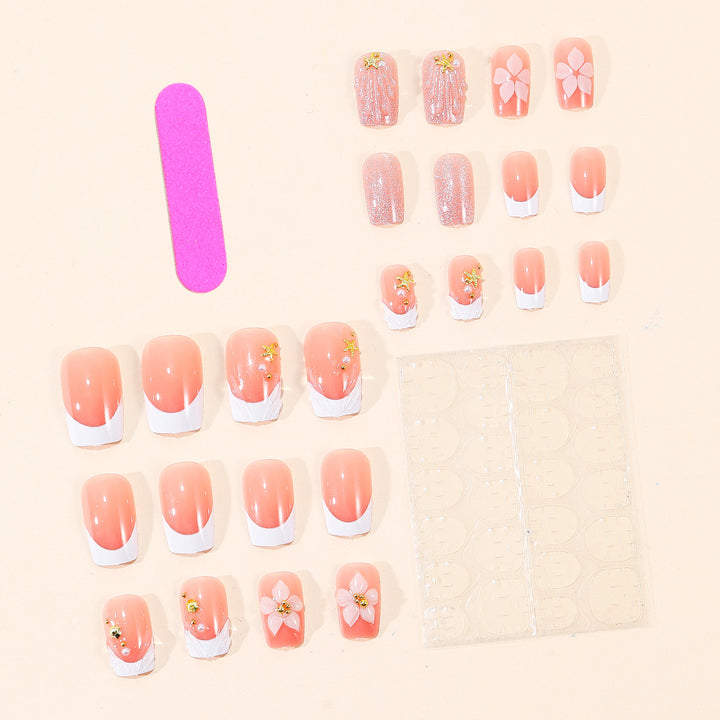 Artistic Floral Acrylic Nail Art Stornfield