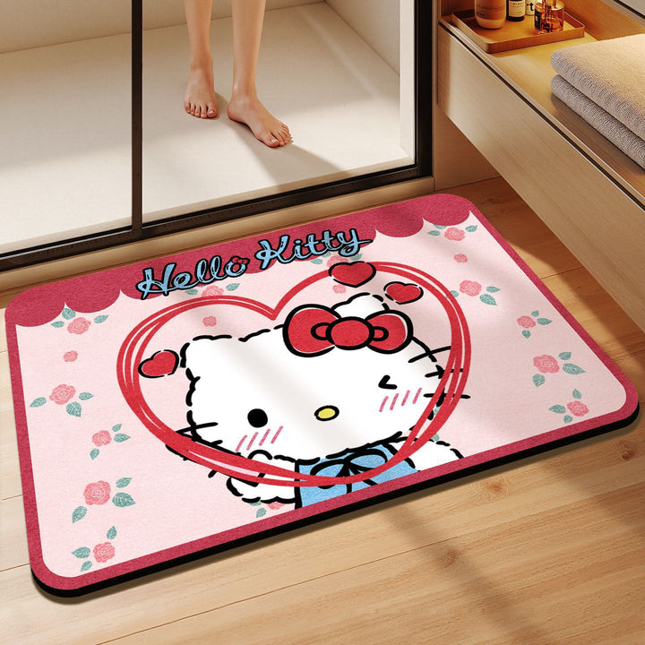Cartoon-Themed Plush Bath Mat