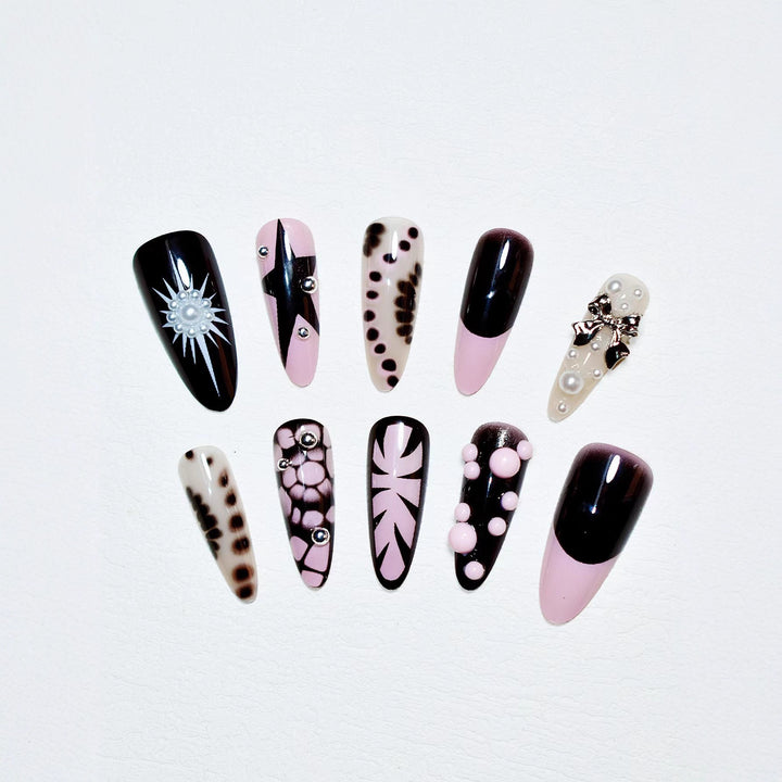 Ocean-Inspired 3D Decorative Press-On Nail Set Stornfield