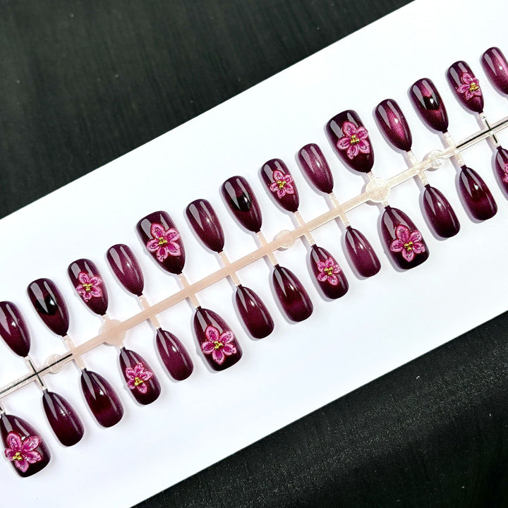 Floral Press-On Nail Set