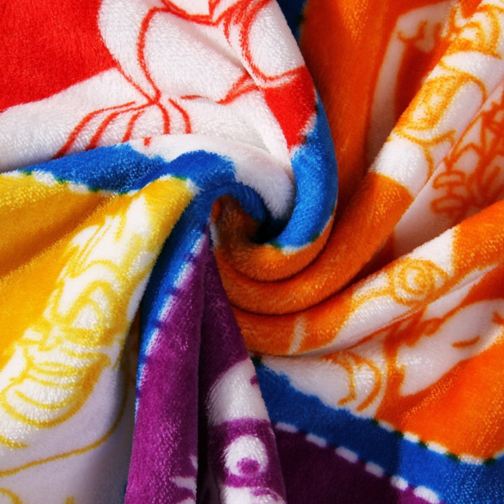 Cartoon-themed Fleece Throw Blanket
