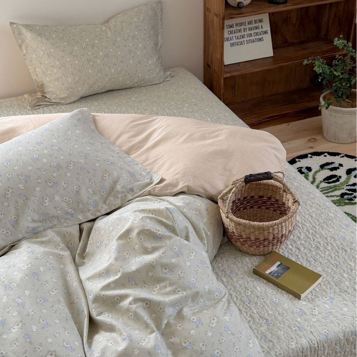 Quilted Cotton Bedding Set with Teddy and Micro Leopard Print