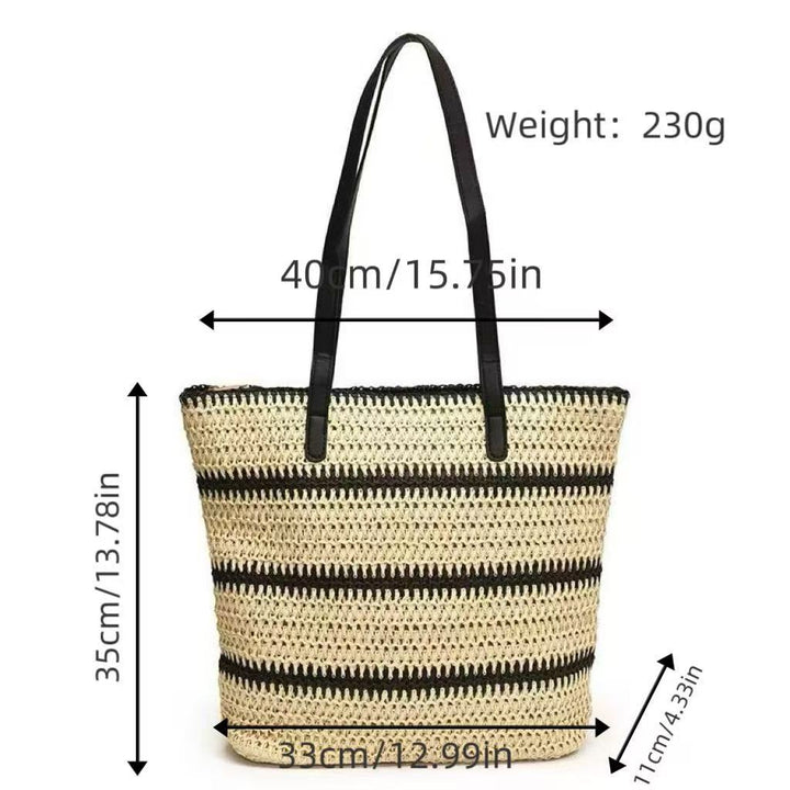Beach bag with modern stripes and robust carrying straps Stornfield