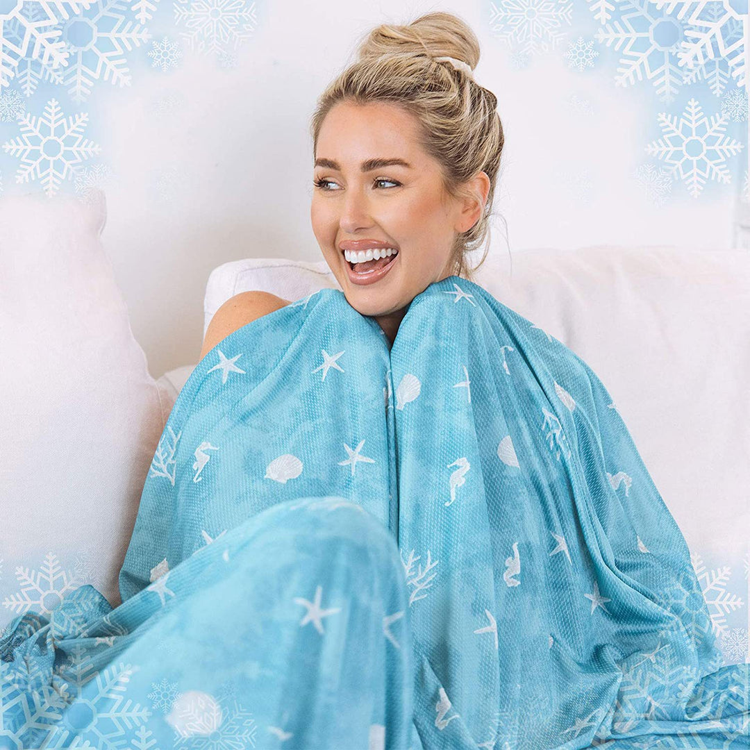 Women’s Fleece Blanket with Maritime Pattern Stornfield