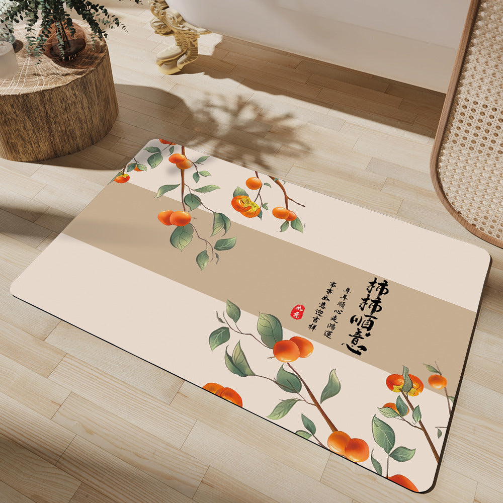 Artistic Floral Bath Mat Stornfield