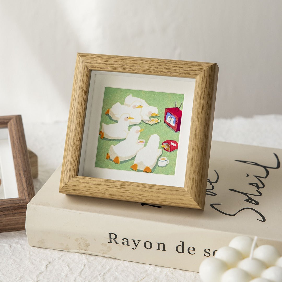 Cute Illustrated Wooden Picture Frame