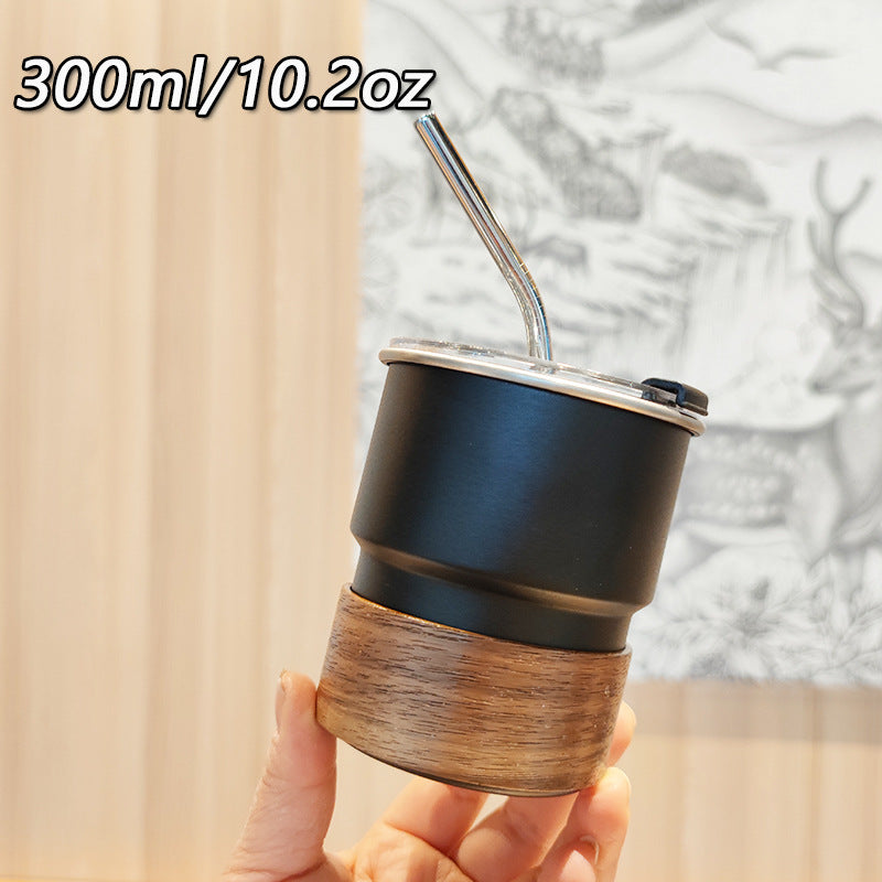 Ladies stylish stainless steel drinking cups with wood application Stornfield