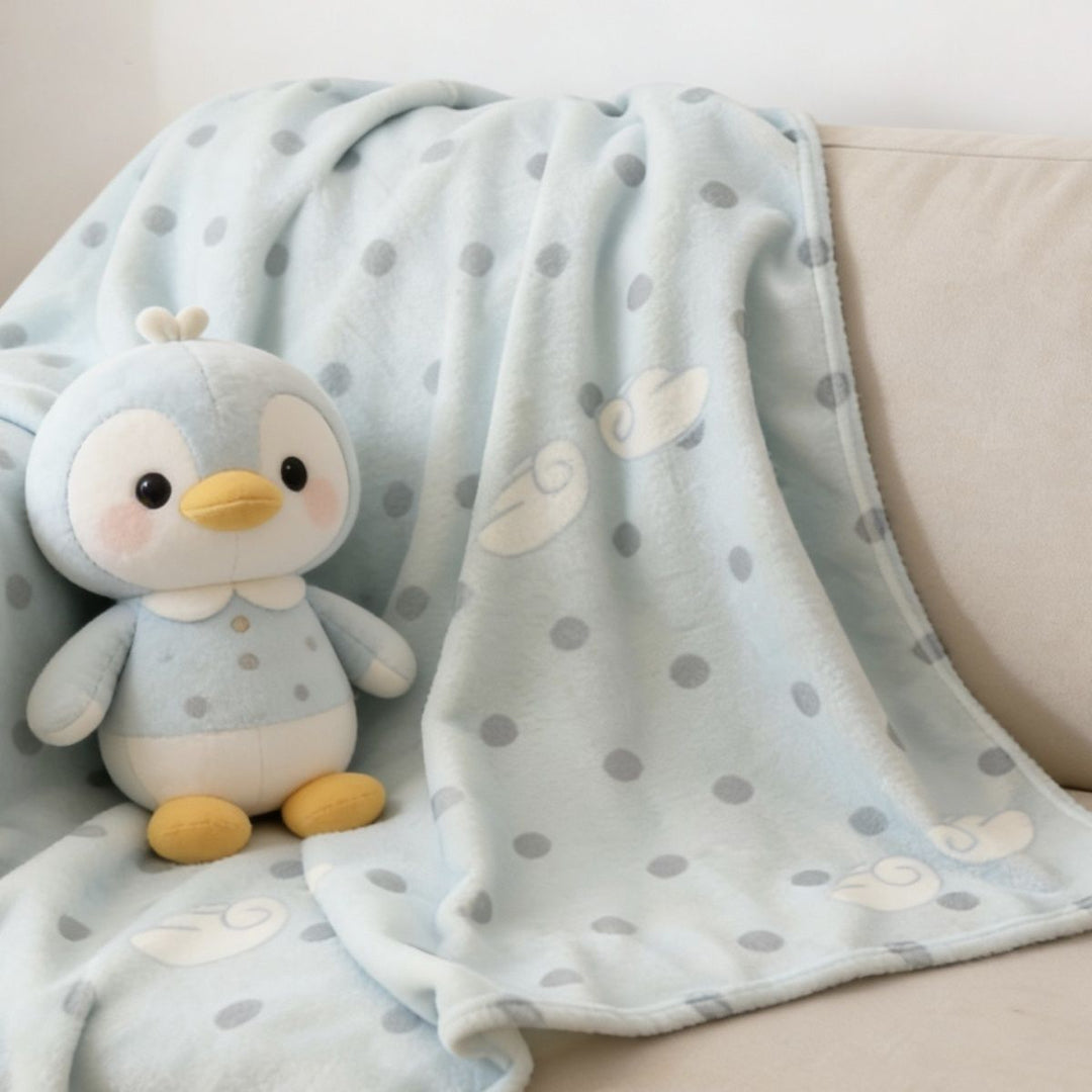 Soft Fleece Polka Dot Blanket