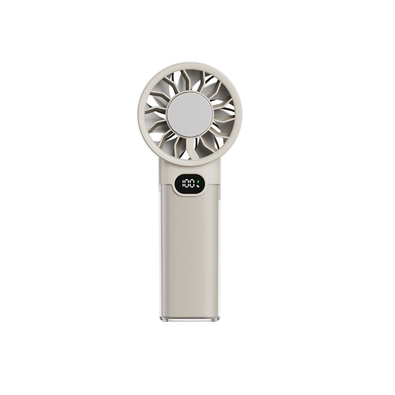 Unisex Handheld Rechargeable Cooling Fan with Smart LED Display Stornfield