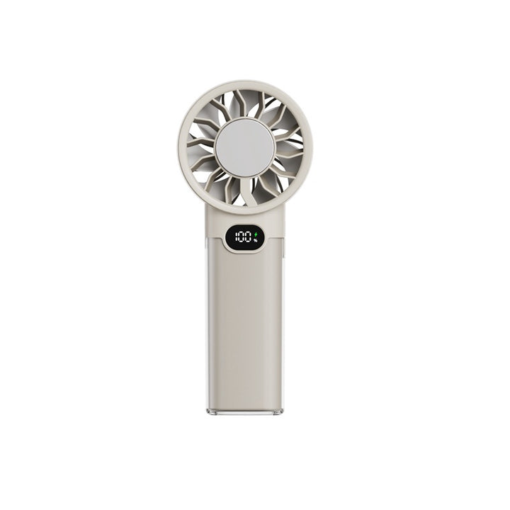 Unisex Handheld Rechargeable Cooling Fan with Smart LED Display Stornfield