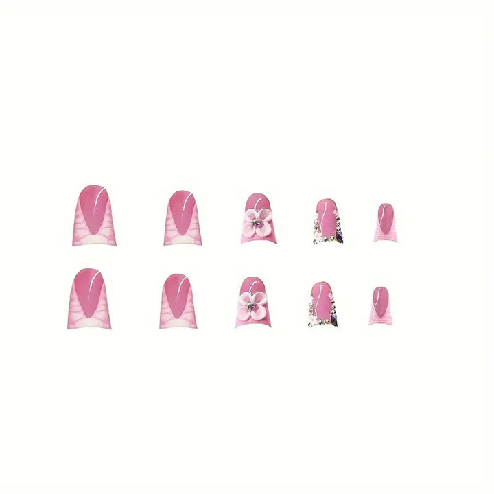 Floral Acrylic Nail Art Extensions Stornfield