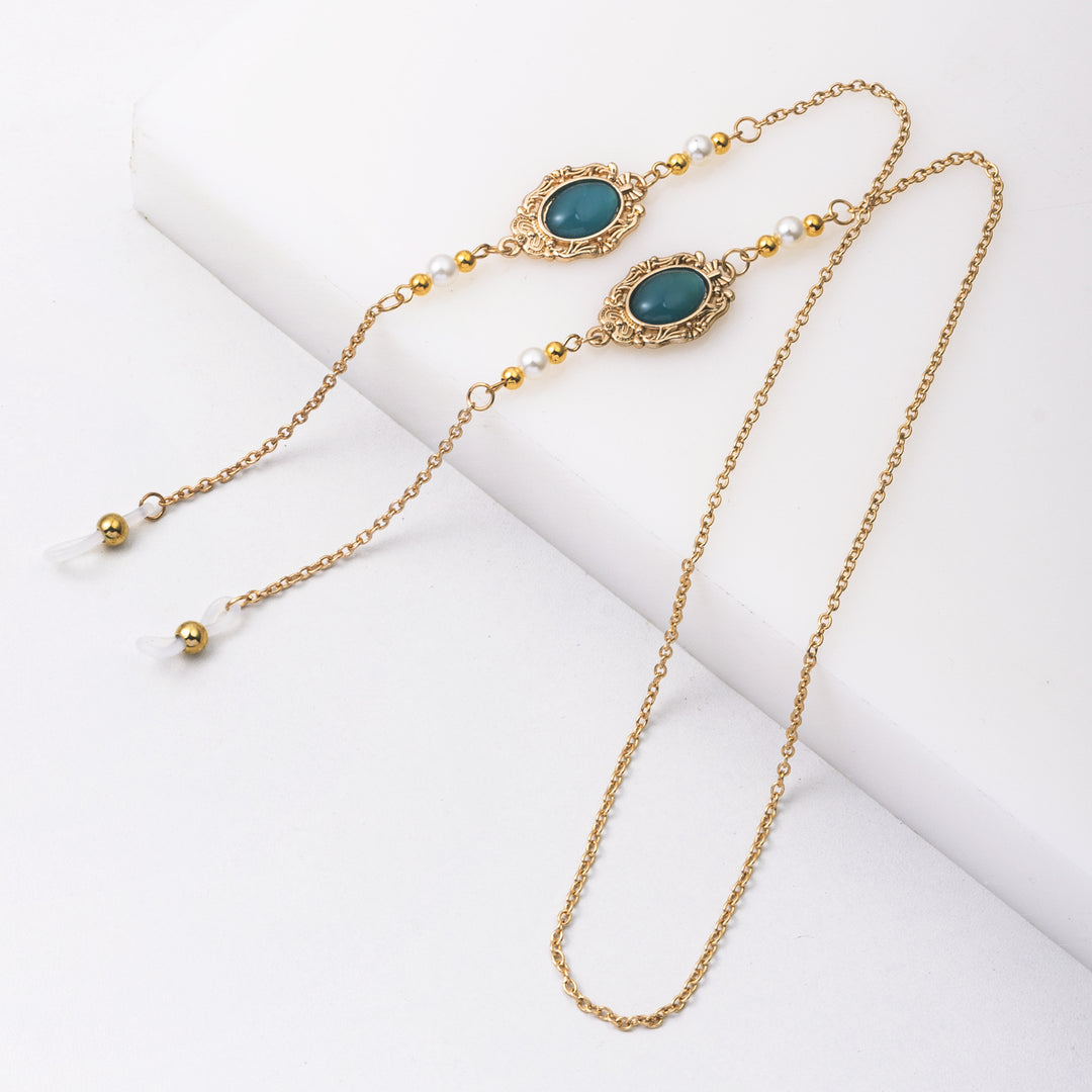 Ornate Eyewear Chain with Gemstone Accents Stornfield