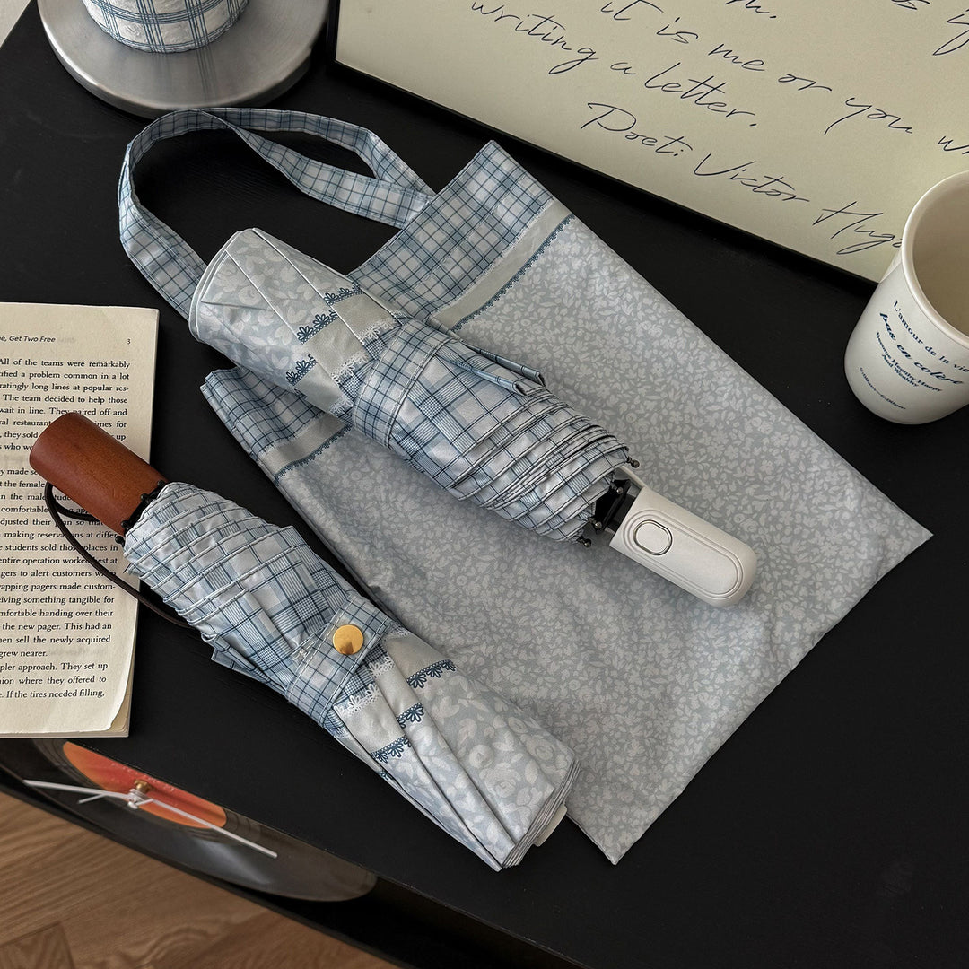 Women's tote bag with integrated folding umbrella Stornfield