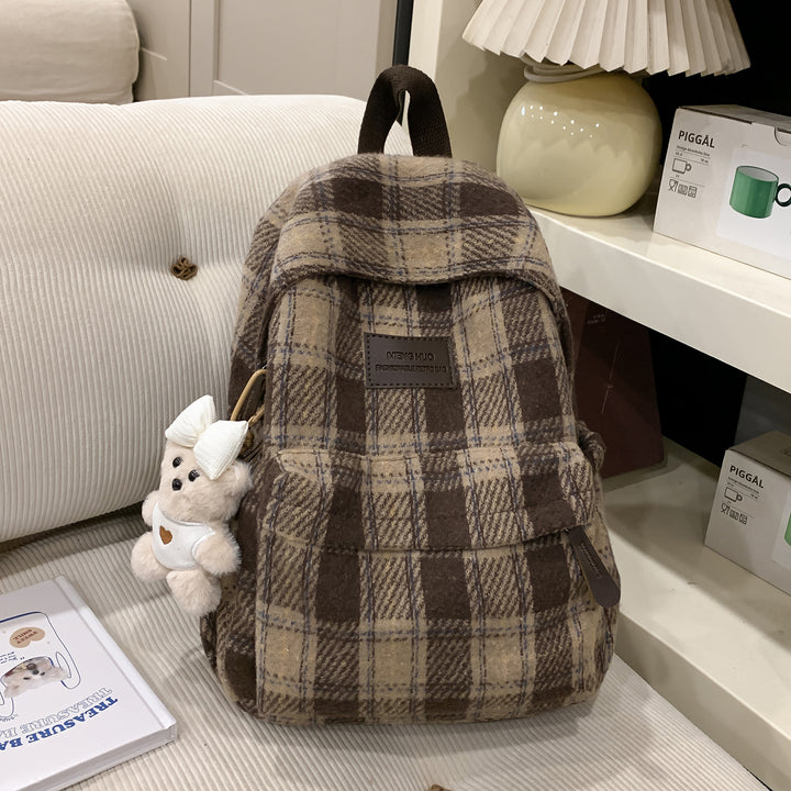 Cozy Plaid Backpack Stornfield