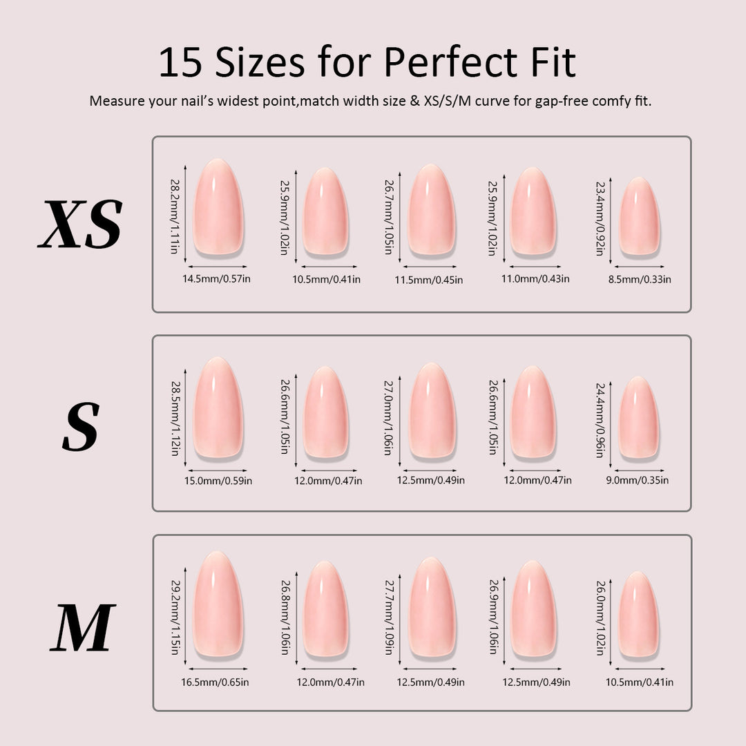 Artificial nail set with floral accents and elegant high-gloss surface Stornfield