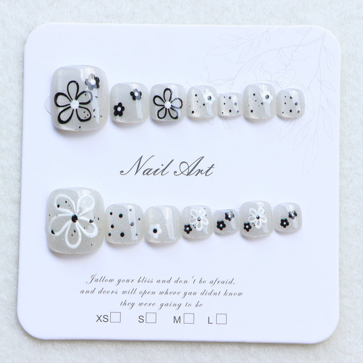 Floral Themed Press-On Nail Art Collection Stornfield