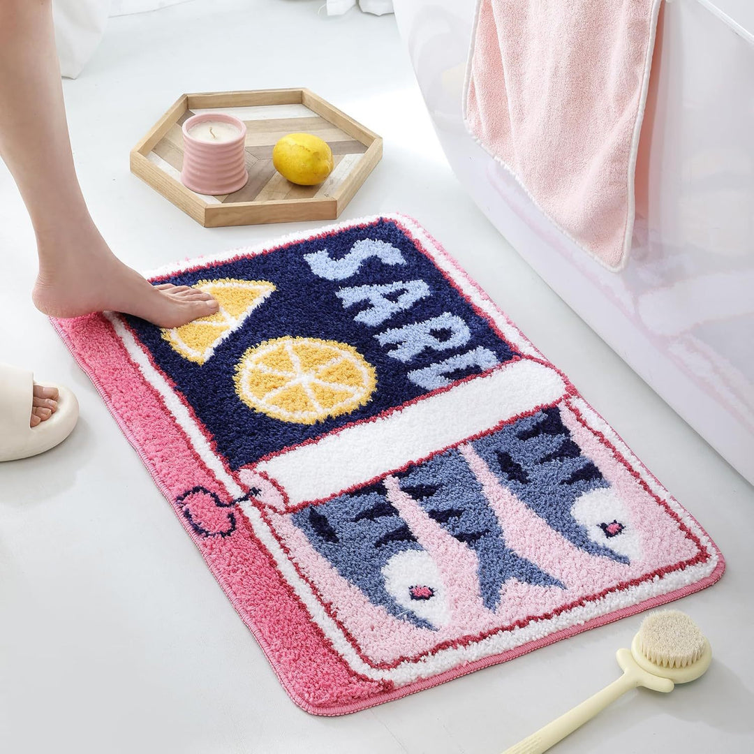 Fun Lemonade-Themed Bath Mat