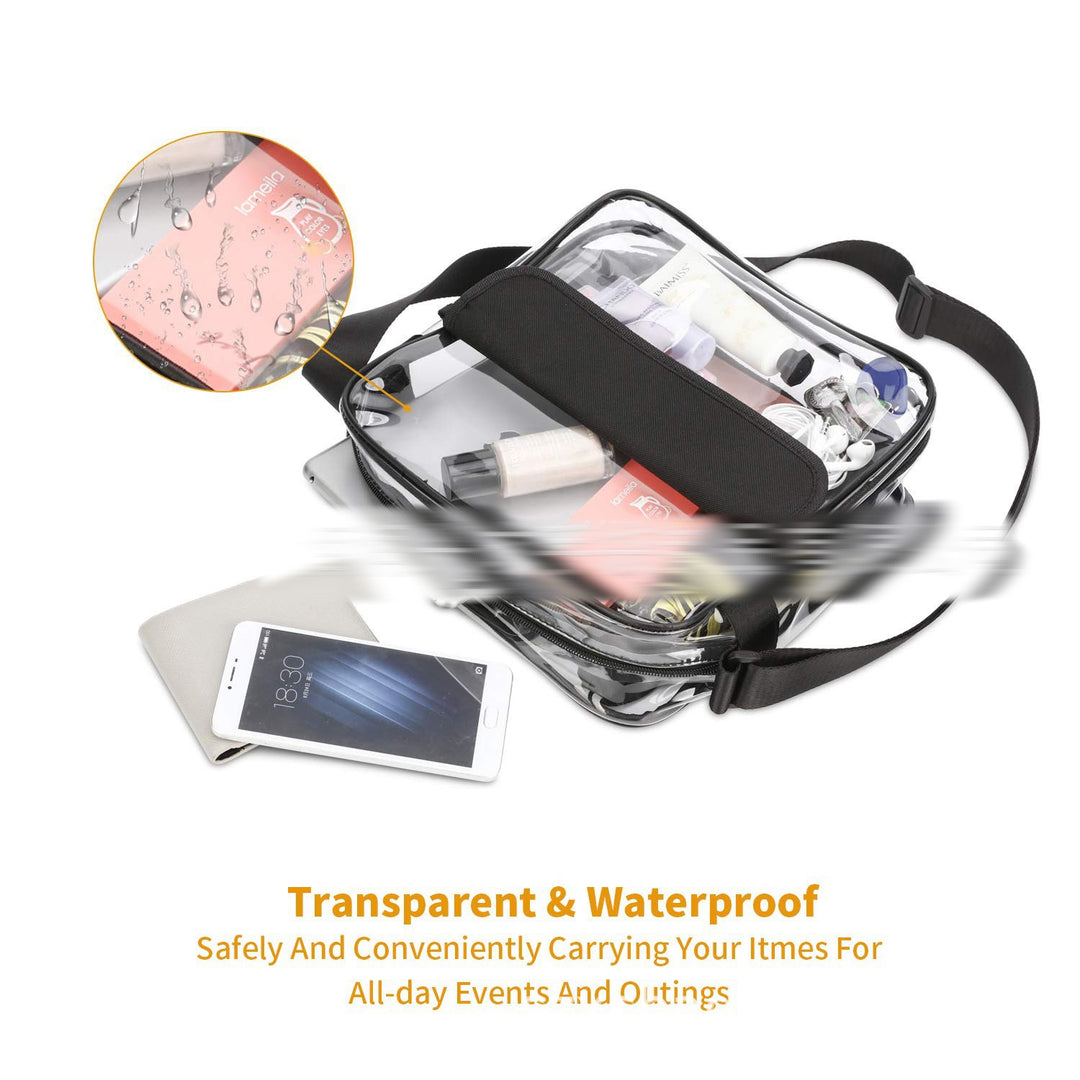 Transparent Shoulder Bag with Practical Flap Stornfield