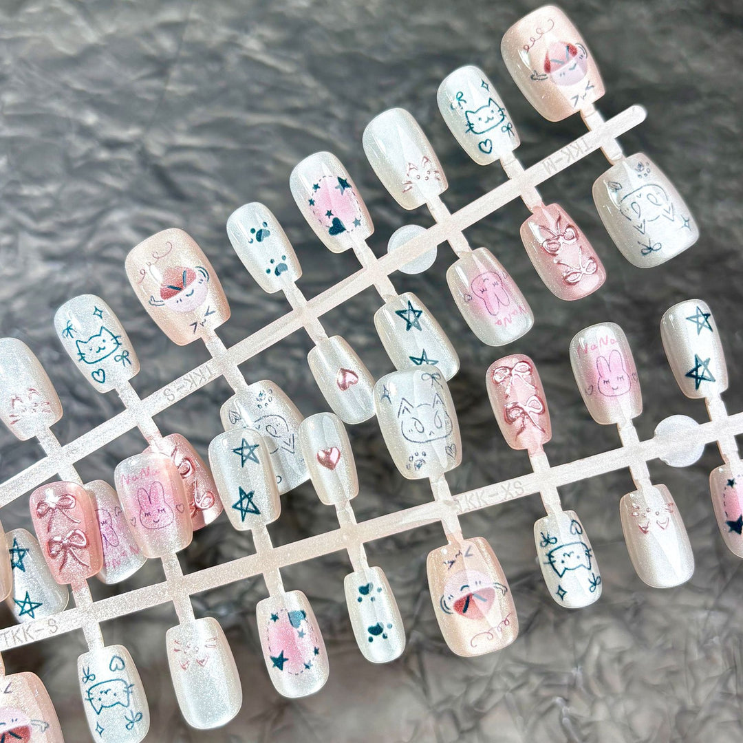 Decorative Character-Themed Press-On Nail Set