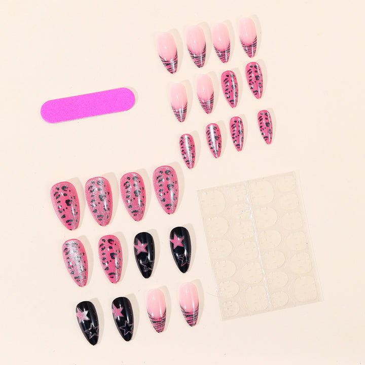 Artistic Stiletto Nail Art Kit with Patterned Design Stornfield