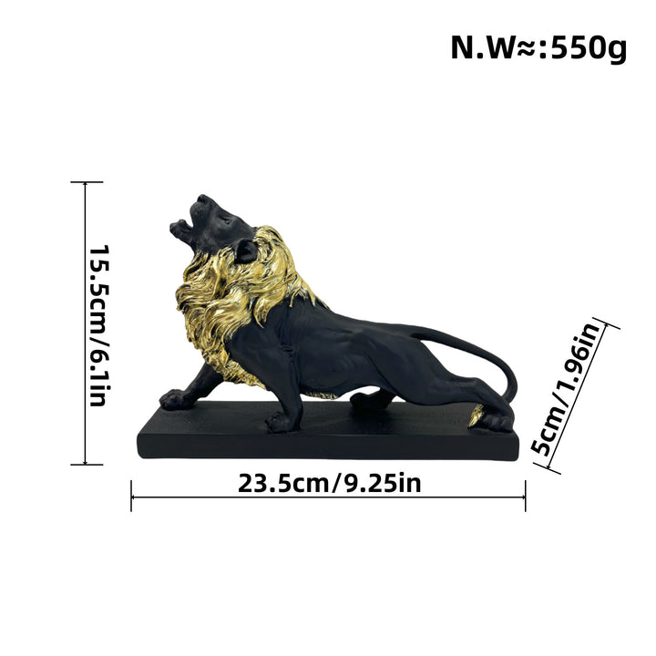 Decorative lion figure with golden details Stornfield