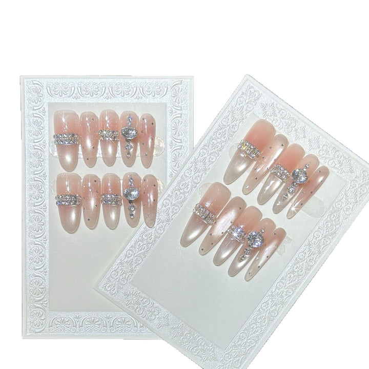 Premium Rhinestone-Embellished Stiletto Press-On Nails Stornfield