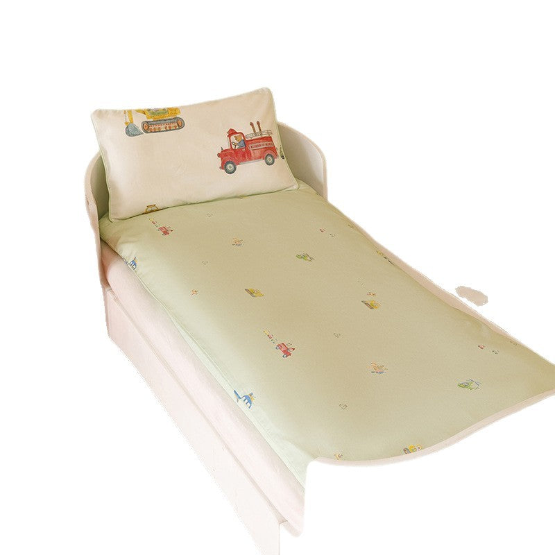 Toddler Cotton Duvet Cover and Pillowcase Set with Whimsical Space & Cloud Print