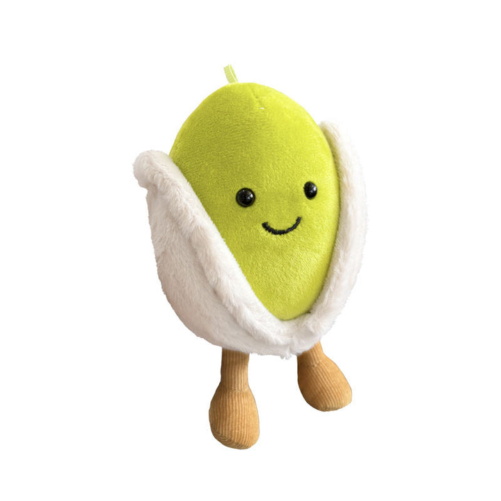 Plush Palm-Tree Character Sitting Soft Toy with Embroidered Face and Corduroy Legs Stornfield