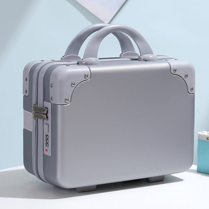 hard-shell vanity carry cosmetic case with reinforced corners and combination lock Stornfield