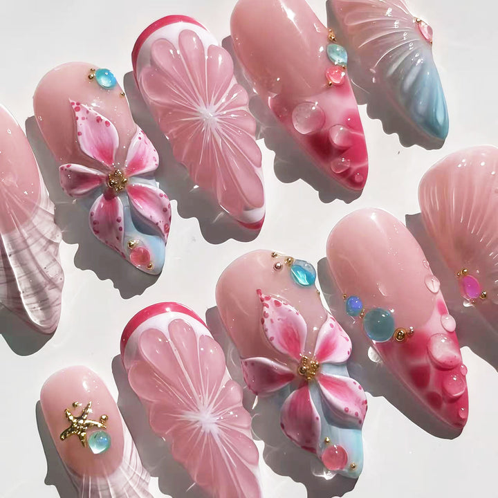 Artistic Decorative Press-On Nail Set 1790745449
