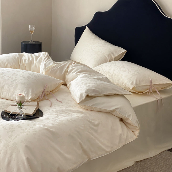 Washed French Linen Duvet Cover and Pillowcase Set with Envelope Closure