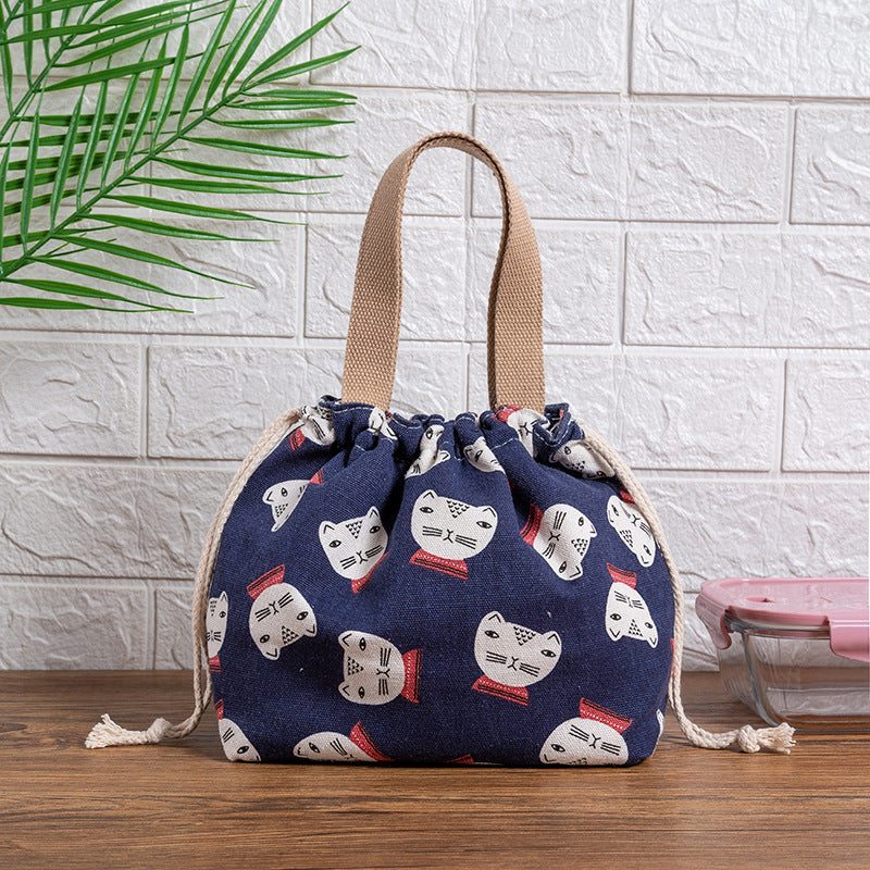 Drawstring Cat-Themed Storage Bag Stornfield