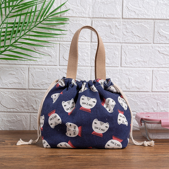 Drawstring Cat-Themed Storage Bag Stornfield
